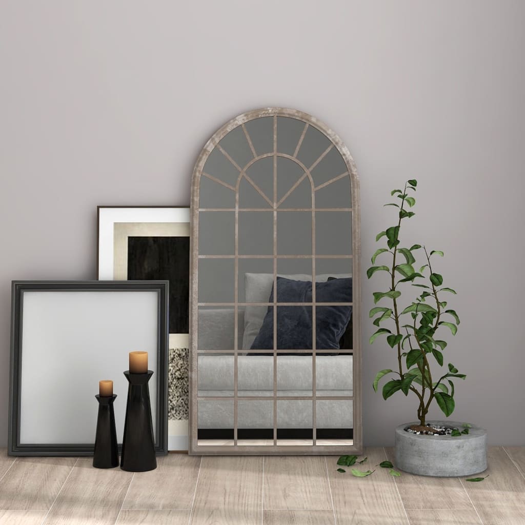 Vidaxxl mirror 90x45 cm iron sand-colored
