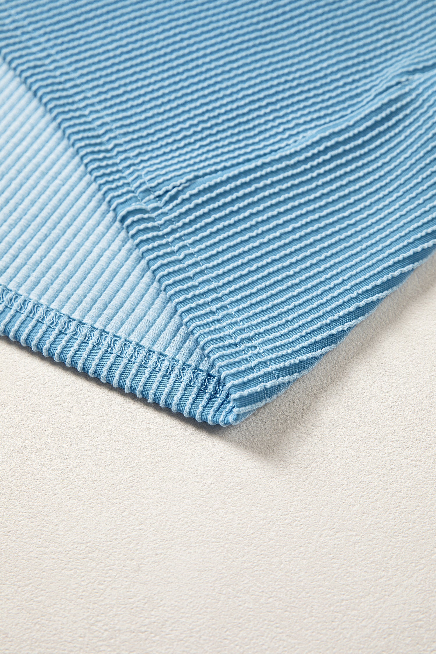 Beau Blue USA Graphic Half Sleeve Loose Ribbed Top