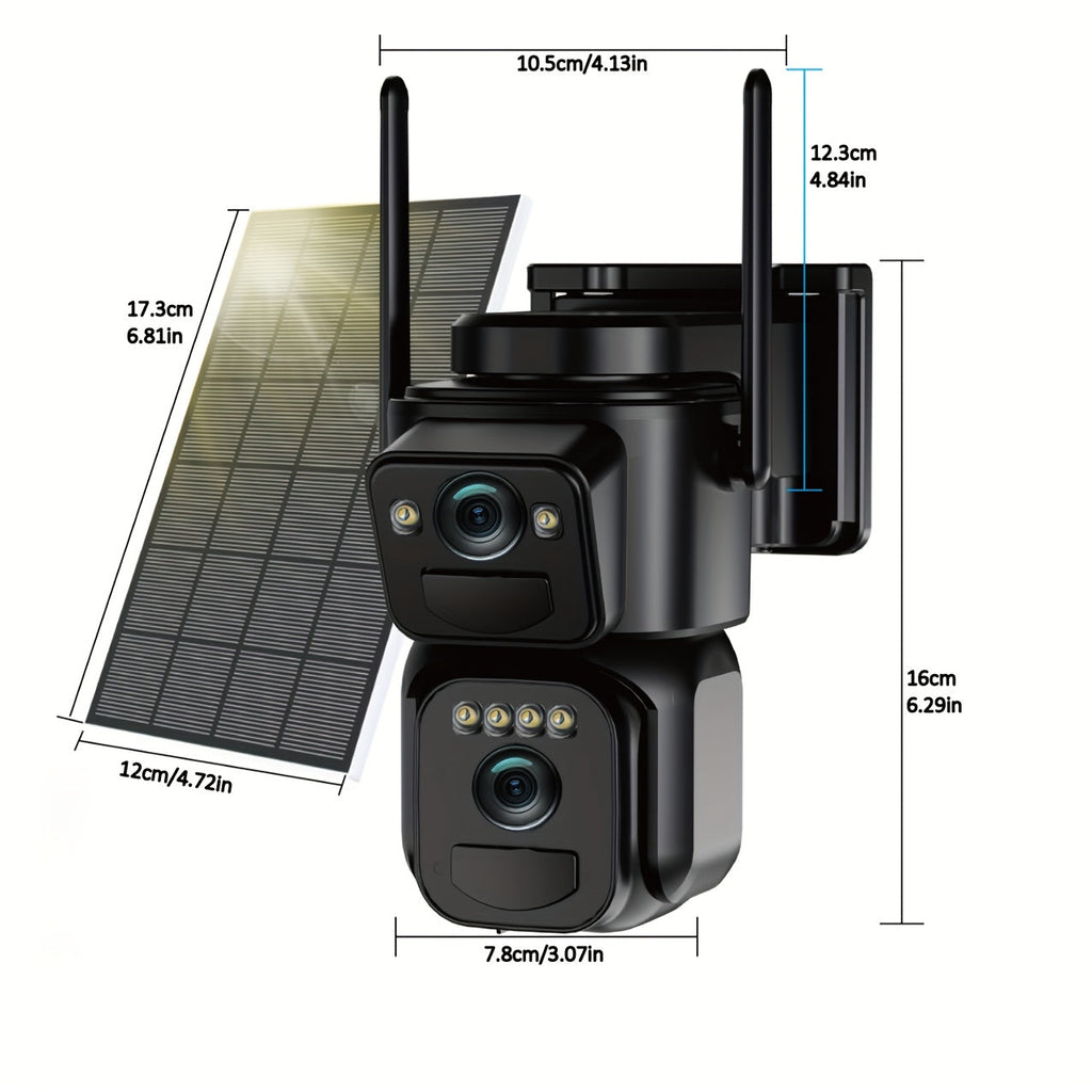 Security Camera with LED Spotlight with 360Ã‚Â° Solar LED