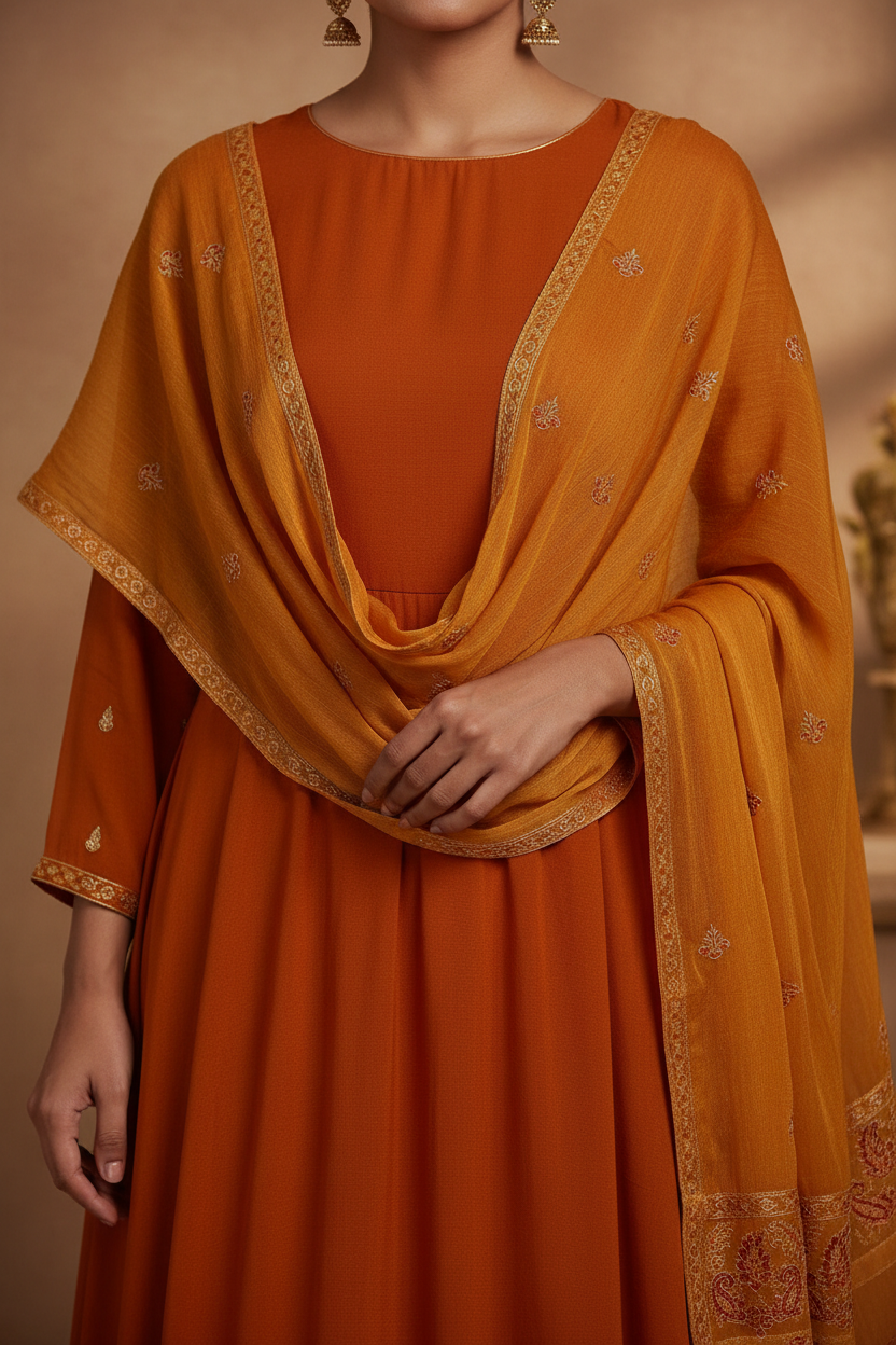Georgette Kurta Detail