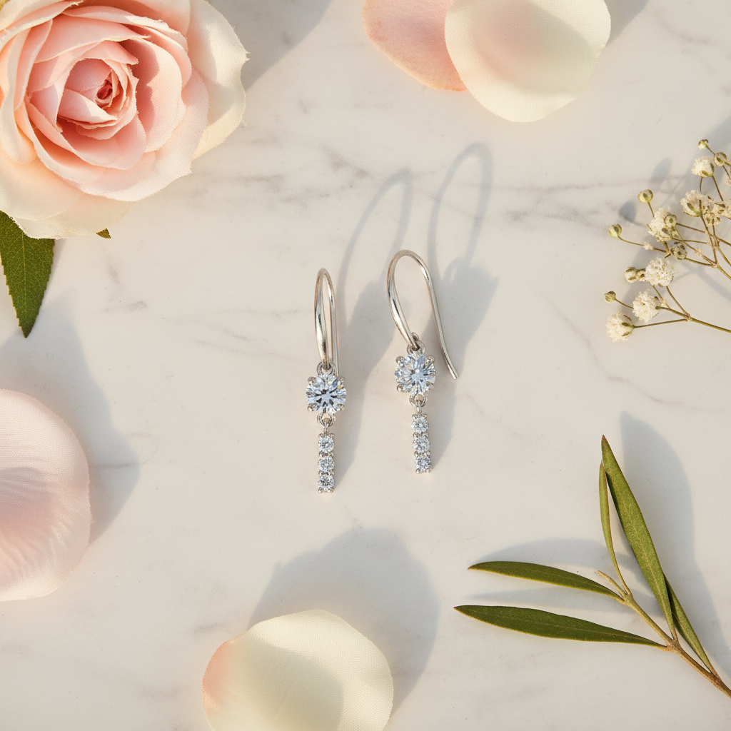 Zircon Delicate Hooks - Flat Lay